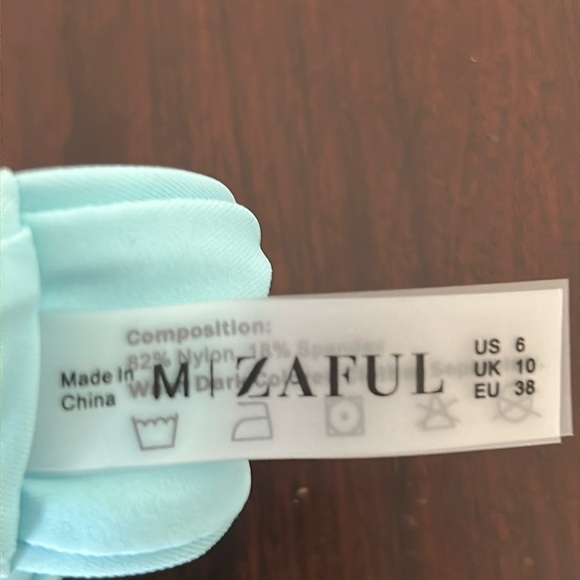 ZAFUL Tie Back High Cut Bralette Bikini Swimsuit Mismatch Size Top S Bottom M - Picture 4 of 8